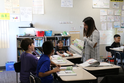 Donna Halford and students
